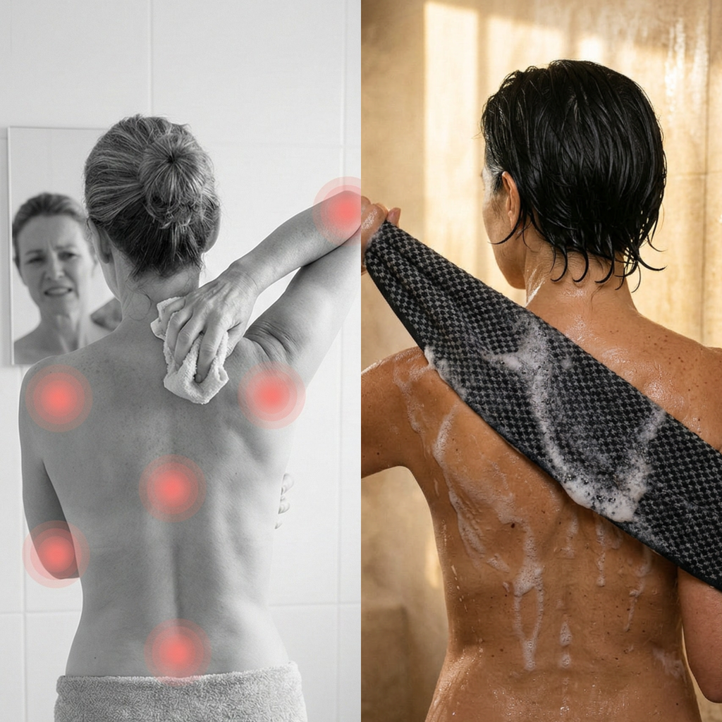 Serviette de bain exfoliante